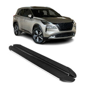 2021-2026 Nissan Rogue Side Step Nerf Bars Running Boards Silver Black Alu