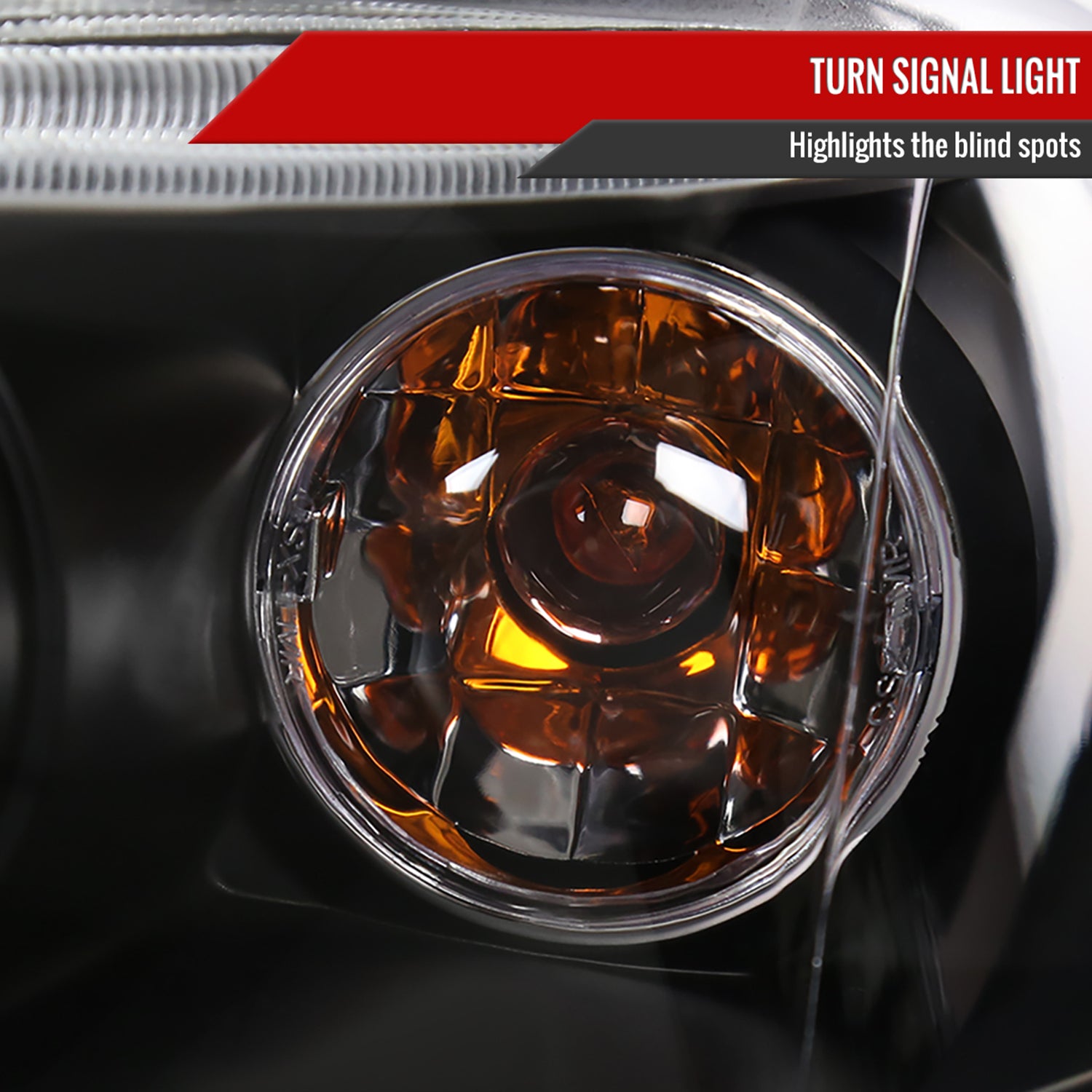 2004-2008 Chevy Aveo Dual Halo Projector Headlights Matte Black/Clear Lens