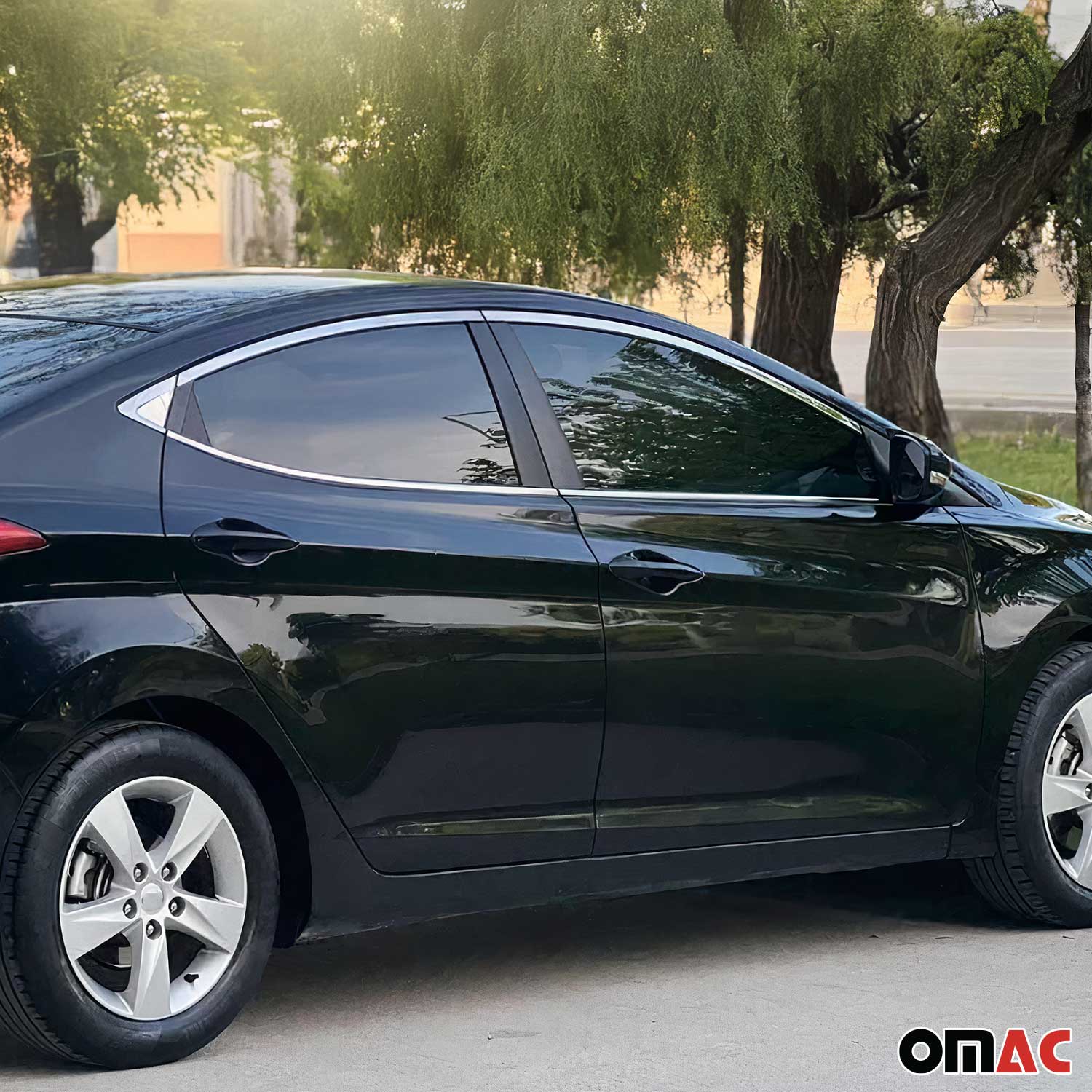 2011-2016 Hyundai Elantra Window Molding Trim Streamer Stainless Steel Silver 10 Pcs