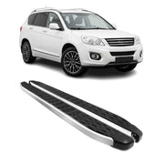 2006-2012 Great Wall Haval Running Boards Side Steps Silver & Black