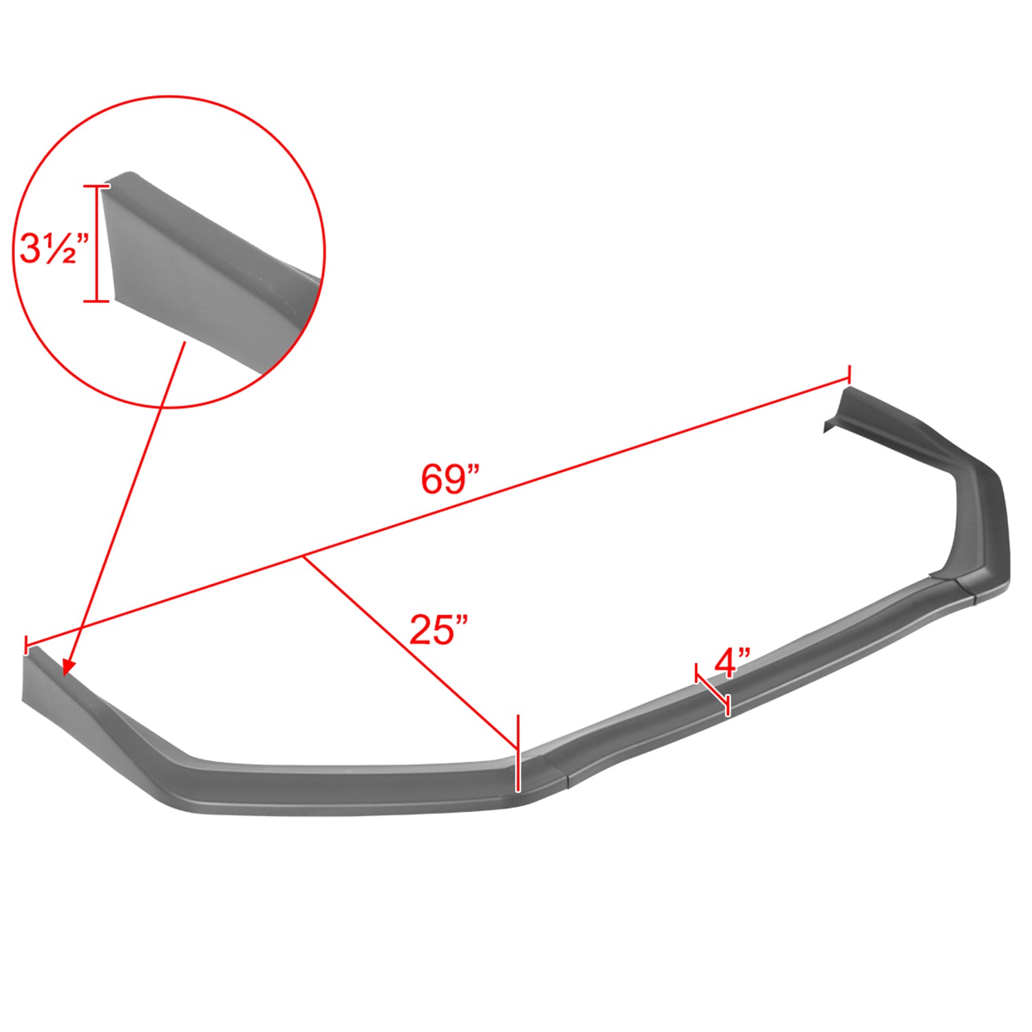 2018-2021 Subaru WRX/STI Matte Black 3Pcs Front Bumper Lip Splitter Kit