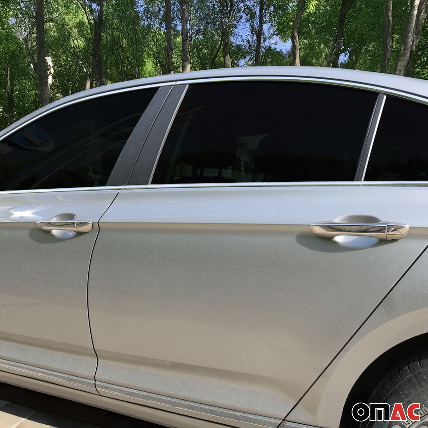 2018-2024 VW Tiguan Car Door Handle Cover Protector Stainless Steel Chrome 8 Pcs