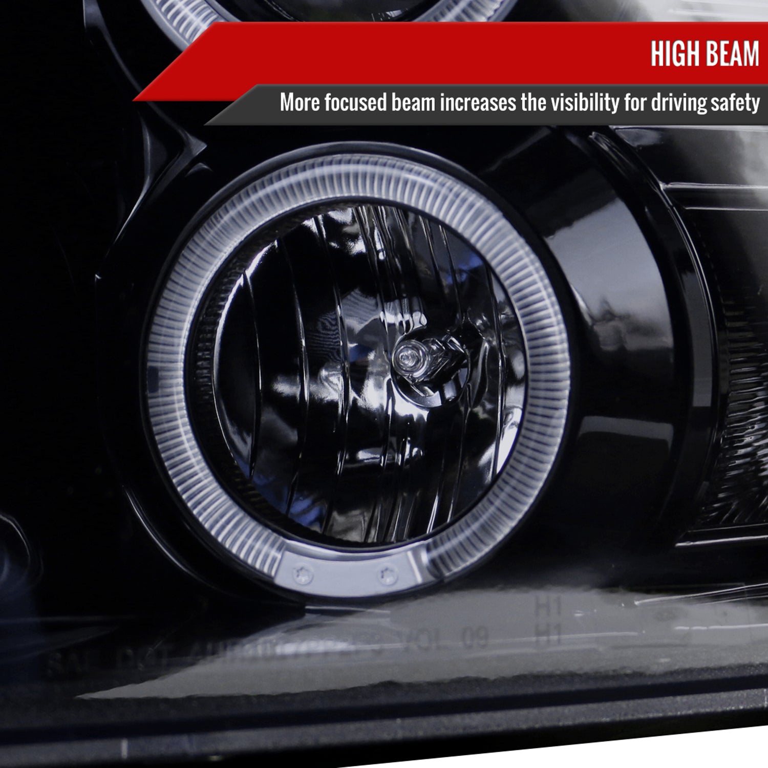 2009-2018 Dodge RAM 1500 / RAM 2500 3500 Dual Halo Headlights Smoke