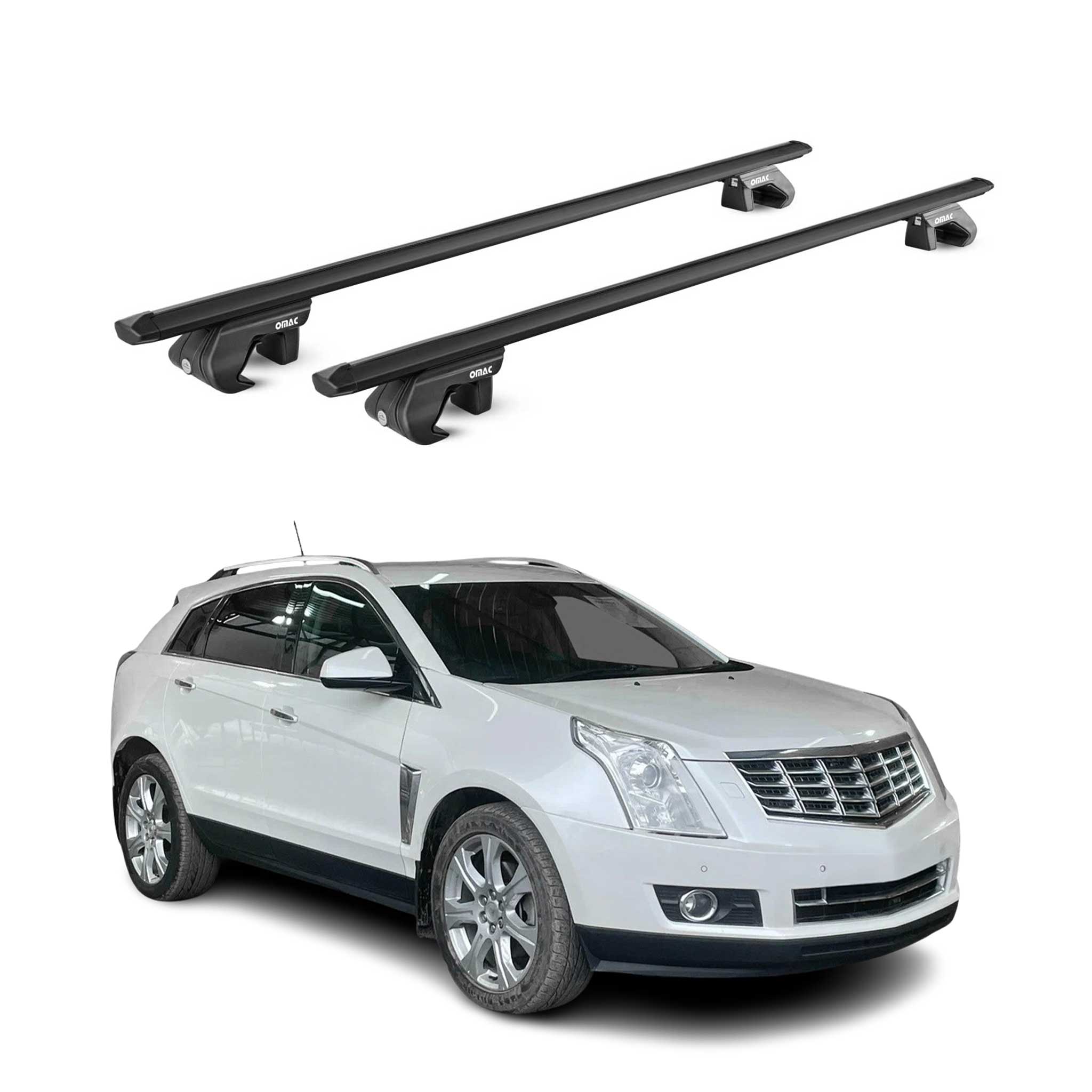 2010-2016 Cadillac SRX Roof Rack Cross Bars Black