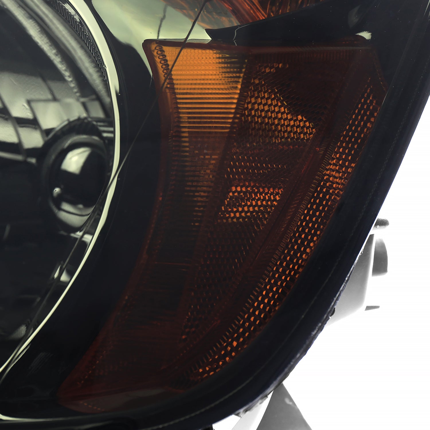 2002-2004 Honda CR-V Factory Style Headlights w/Amber Reflector Chrome/Smoke