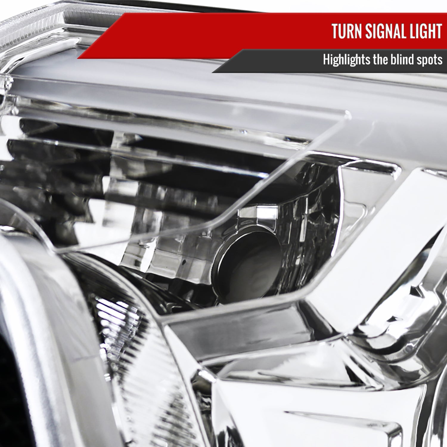 2012-2015 Toyota Tacoma LED C-Bar Projector Headlights Chrome/Clear Lens