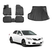 OMAC Floor Mats & Cargo Liners for Toyota Corolla 2009-2013 Sedan Black