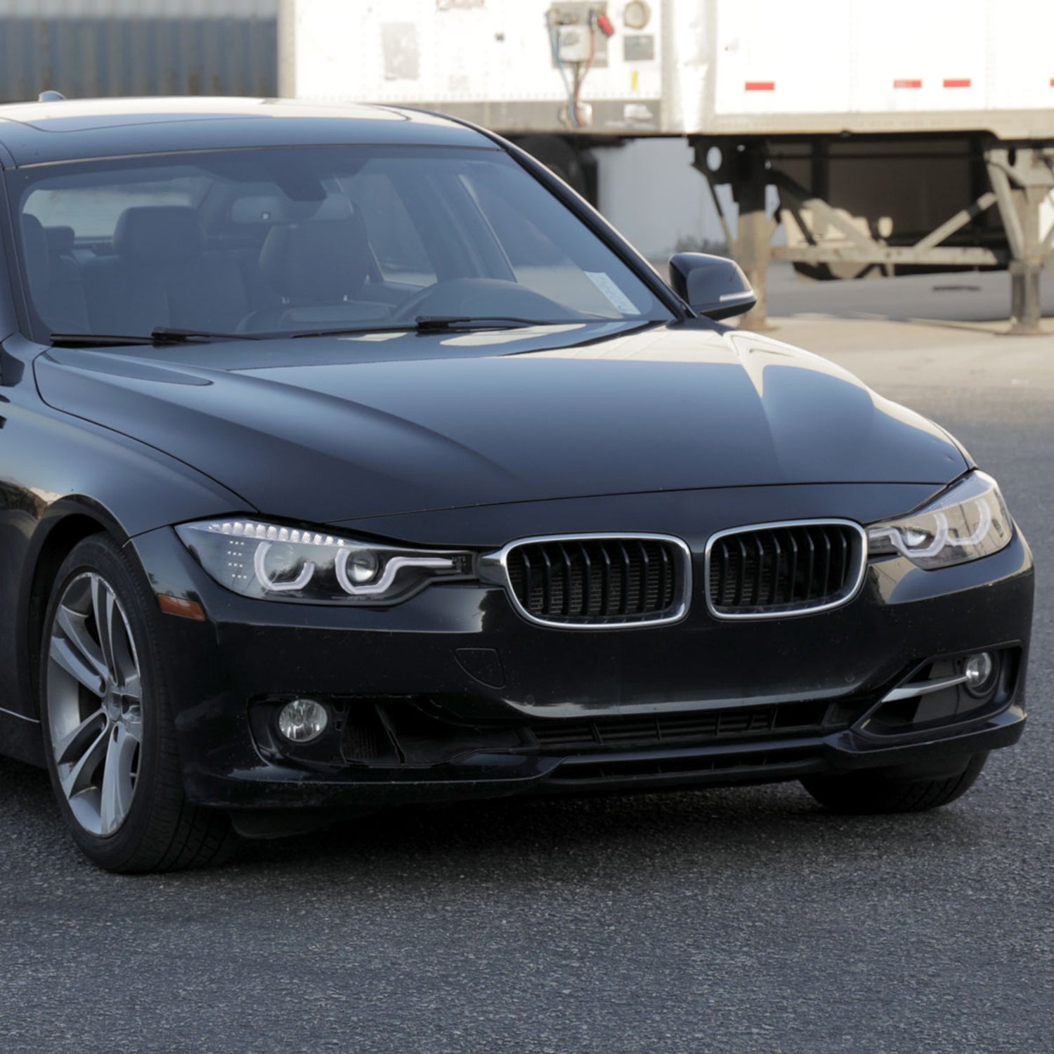 2012-2015 BMW F30 3 Series Sedan Dual LED Headlights LED Signal Matte Black