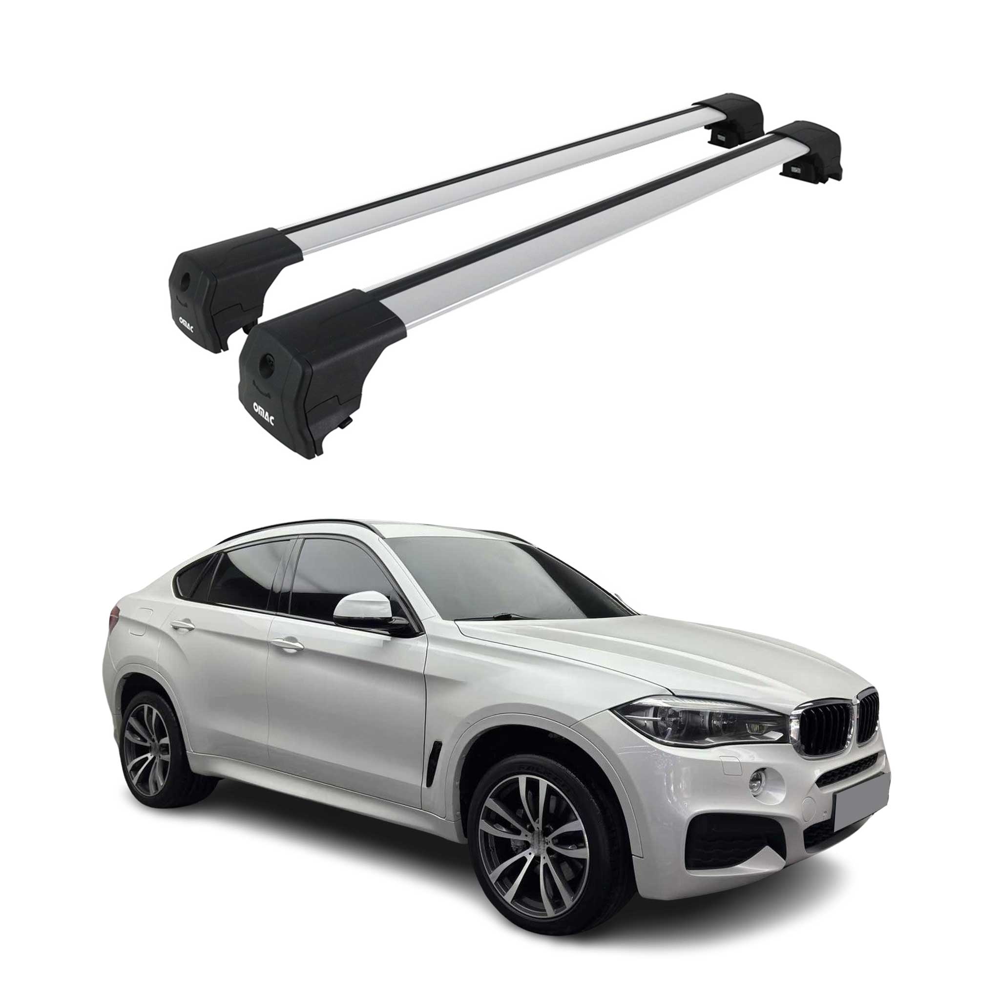 2015-2019 BMW X6 F16 Roof Rack Cross Bars Silver