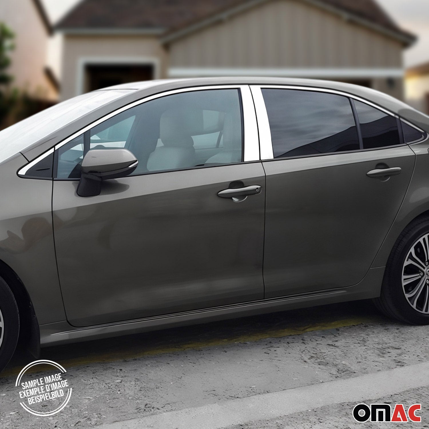 2019-2025 Toyota Corolla Sedan Window B Pillar Posts Door Trim Stainless Steel Silver 4x