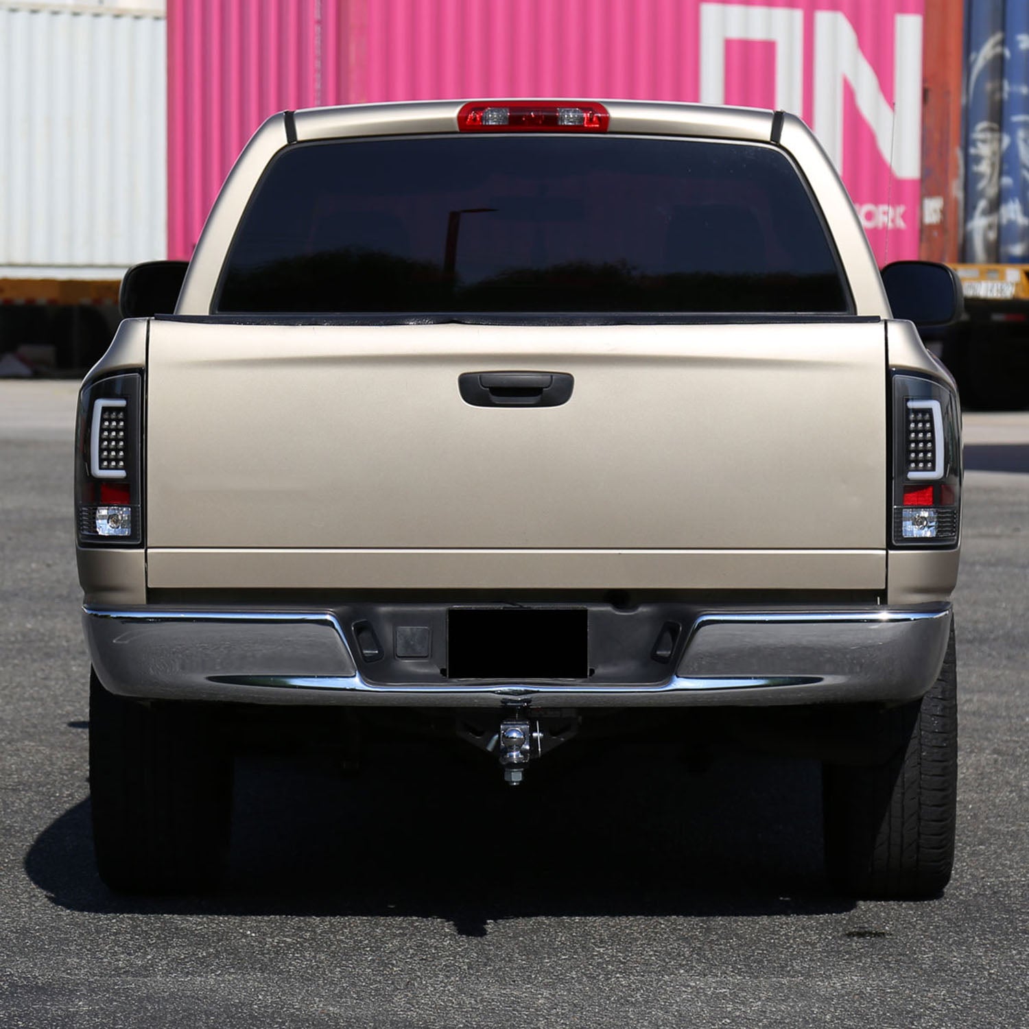 2002-2006 Dodge RAM 1500 2500 3500 LED Tail Lights -G2 Matte Black/Clear Lens