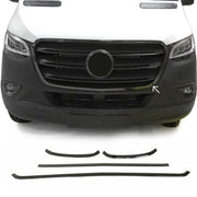 2019-2026 Mercedes Sprinter W907 910 Front Bumper Grill Trim Stainless Steel Dark 4x