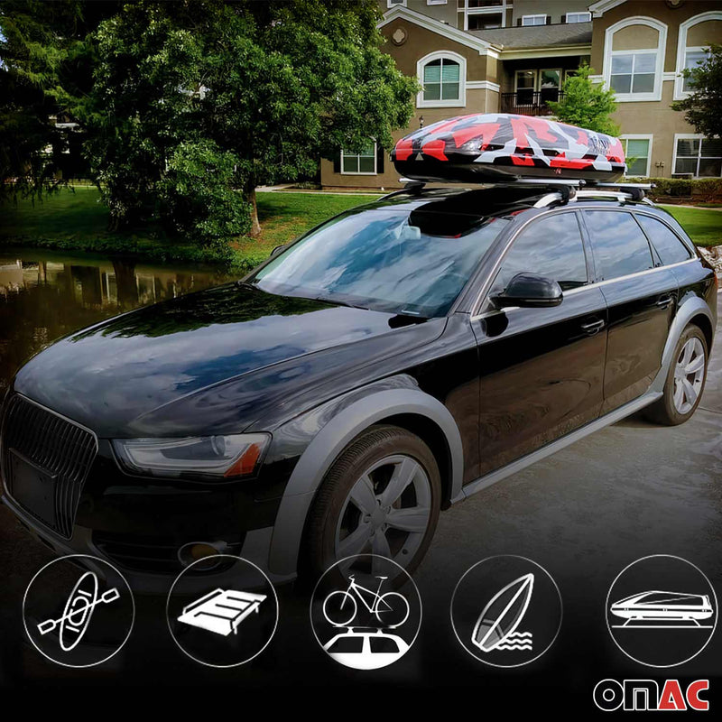 2013-2015 Audi A4 Allroad Roof Rack Cross Bars Black