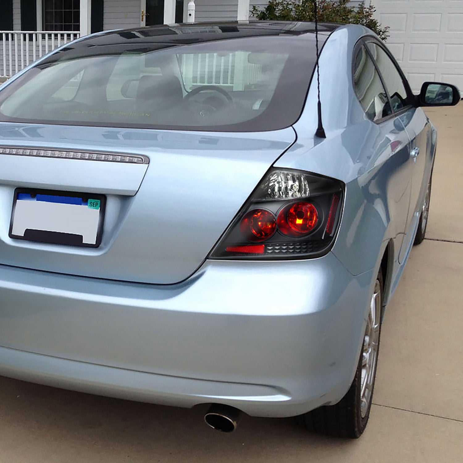 2004-2010 Scion tC Tail Lights Matte Black Housing/Clear Lens