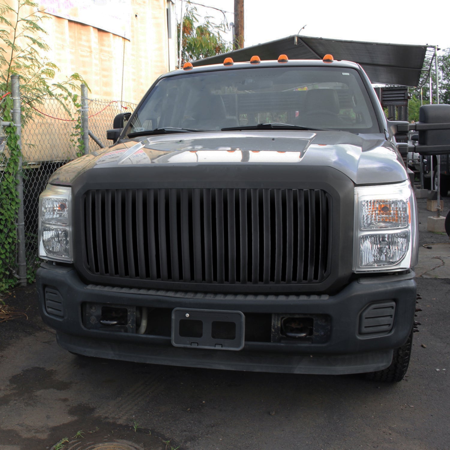 2011-2016 Ford F-250/F-350/F-450/F-550 Matte Black ABS Vertical Grille