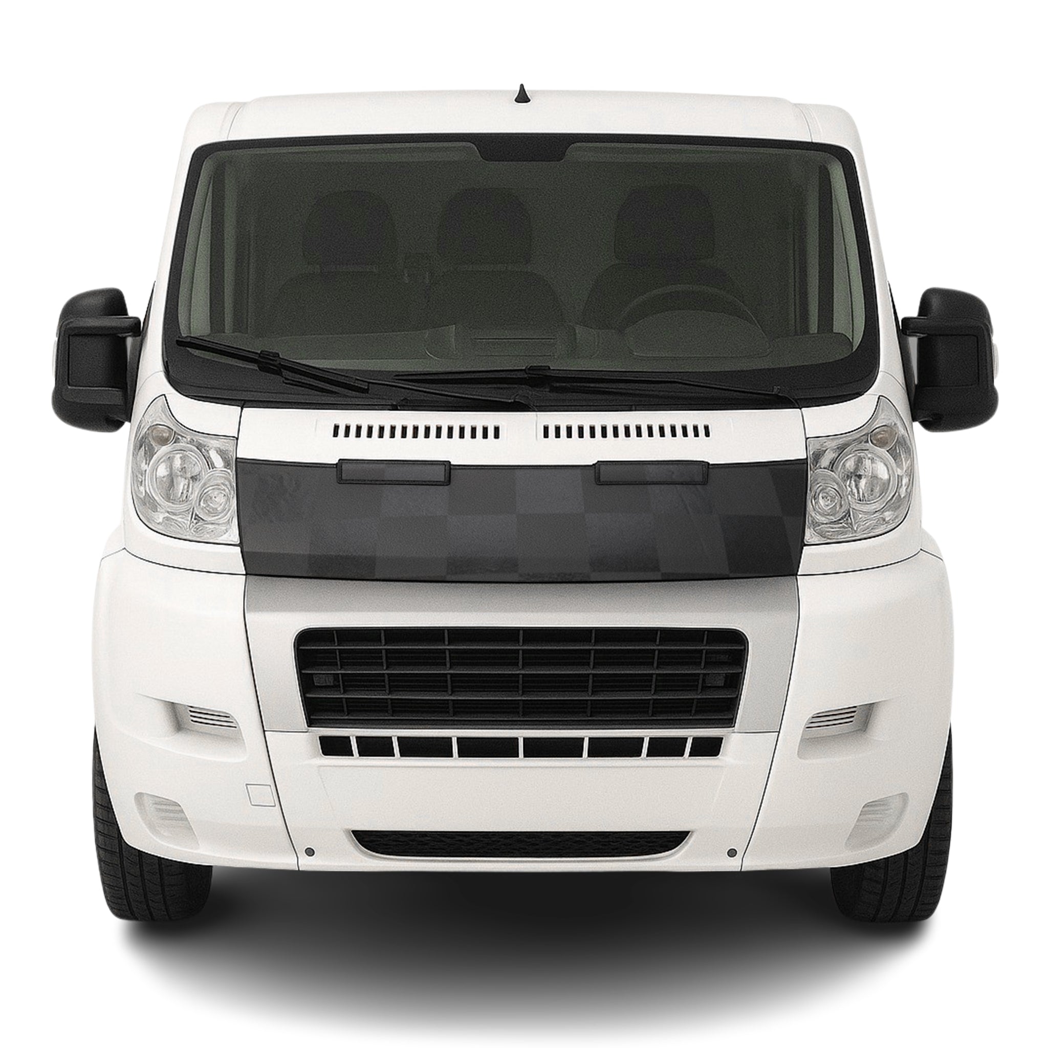 2014-2022 RAM ProMaster Car Bonnet Mask Hood Bra Black Chequered 1 Pc