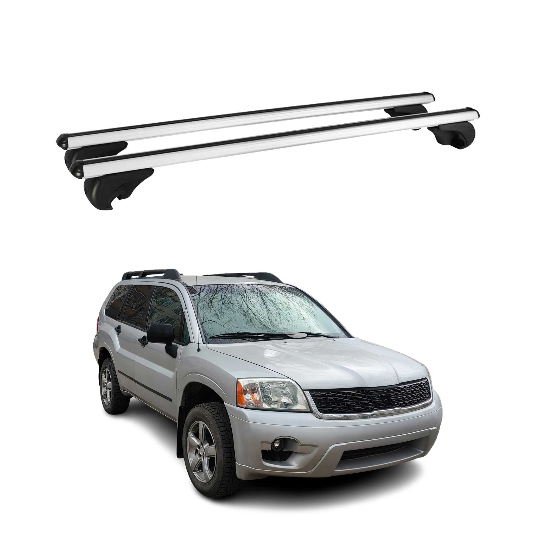 2004-2011 Mitsubishi Endeavor Roof Rack Cross Bars Silver