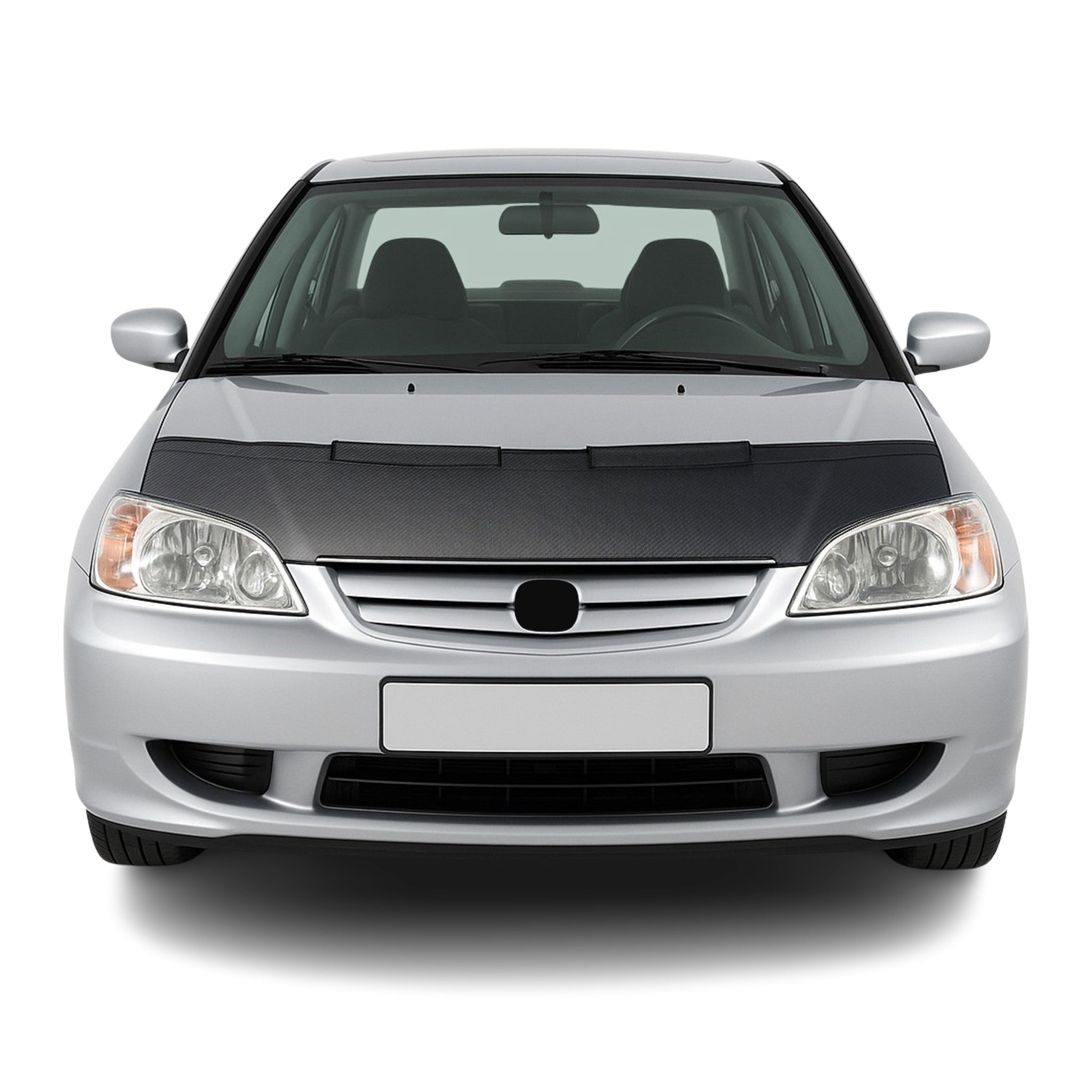 2001-2005 Honda Civic Car Bonnet Mask Hood Bra Carbon Black 1 Pc