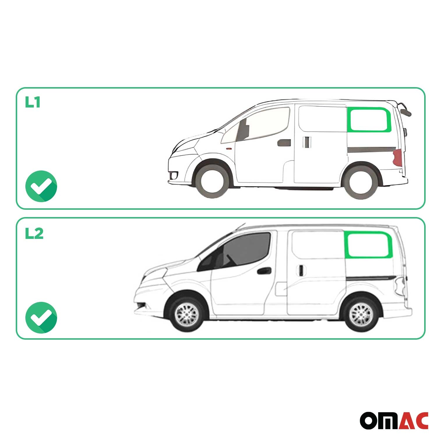 2015-2018 Chevrolet City Express Window Glass Rear Left Side Black L1 Short