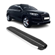 2007-2015 Audi Q7 Running Boards Side Steps Silver & Black