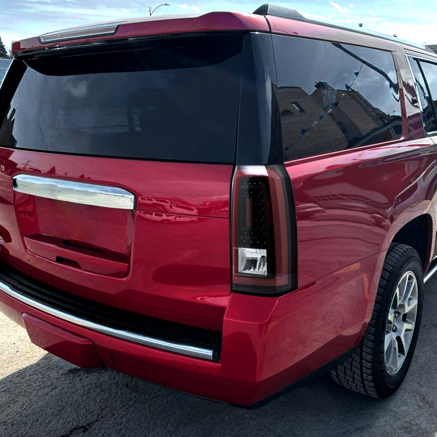 2015-2020 GMC Yukon/Yukon XL Denali SLE/SLT LED Tail Lights Black/Clear Red