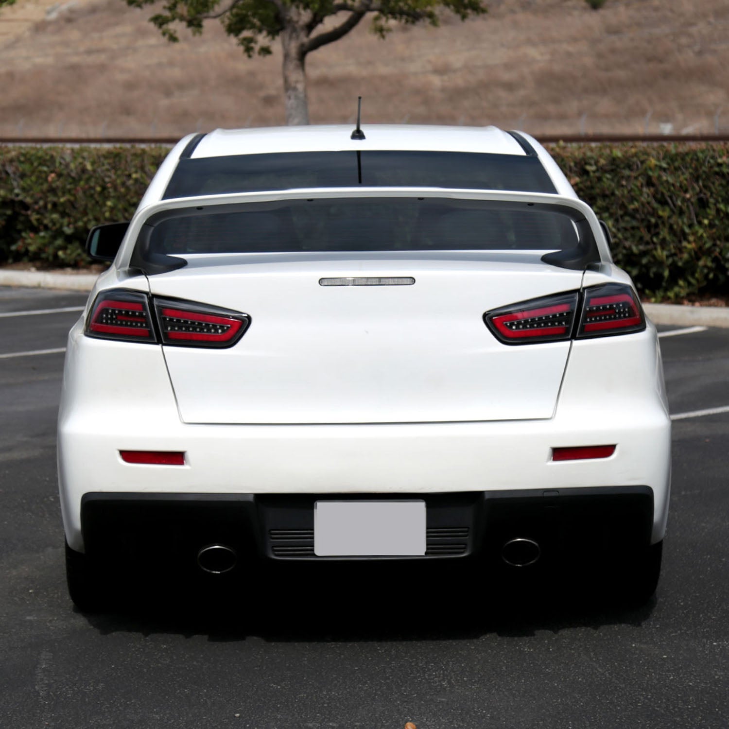 2008-2017 Mitsubishi Lancer / 2008-2015 Lancer EVO X LED Tail Lights Jet Black