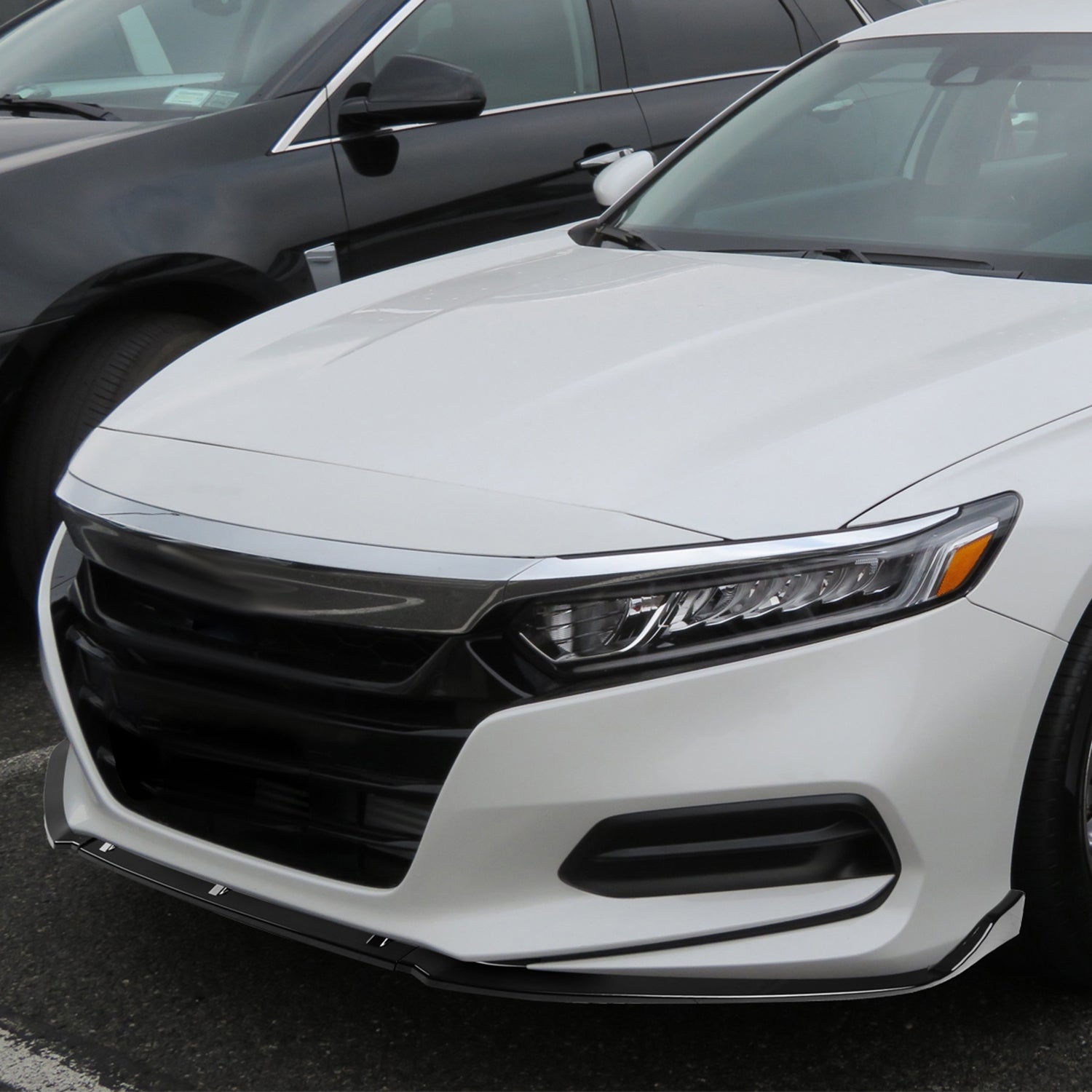 2018-2020 Honda Accord Glossy Black Polypropylene 3Pcs Front Bumper Lip