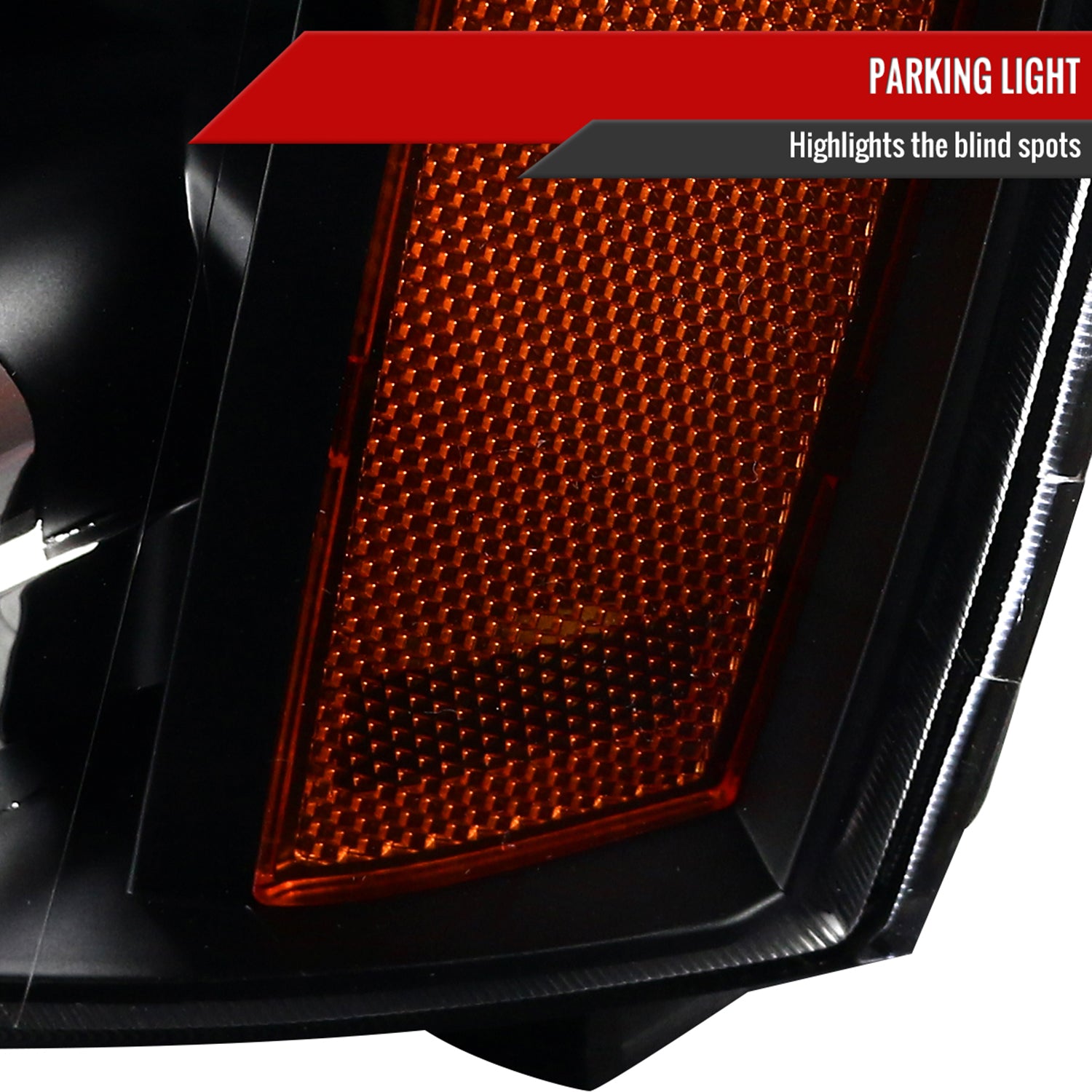 2007-2014 Chevy Avalanche/Tahoe/Suburban Factory Headlights Matt Black/Clear