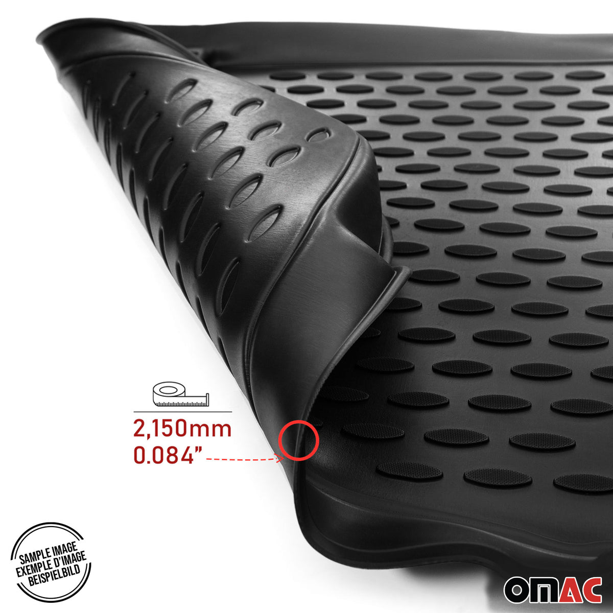 OMAC Floor Mats Liner for Volkswagen Golf mk8 HB 2019-2026 Hybrid Black 4Pcs