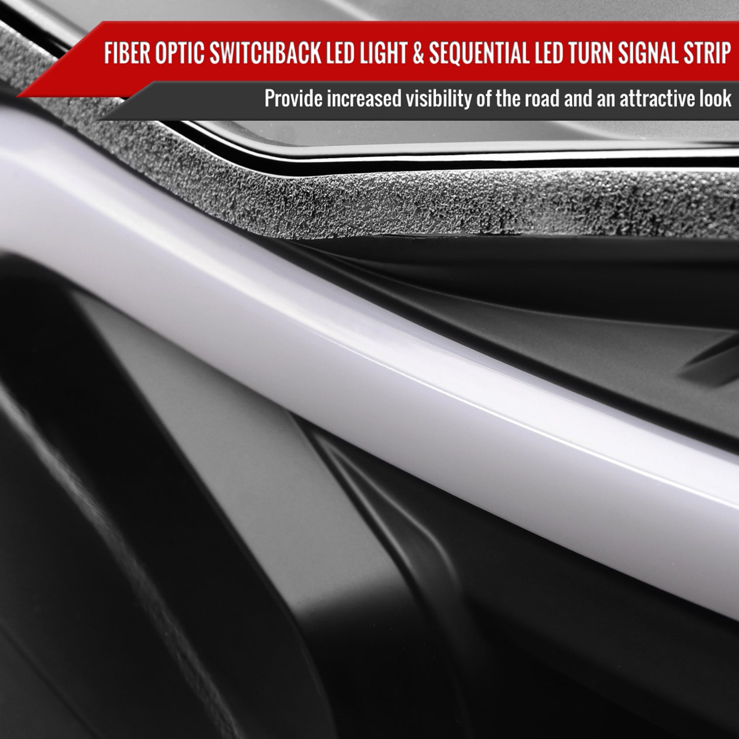 2012-2014 Mercedes-Benz W204 C-Class LED Bar Projector Headlights Black