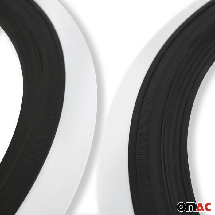 4x Portawalls Black White Wall Tire Insert 15" Rims Sidewall Set