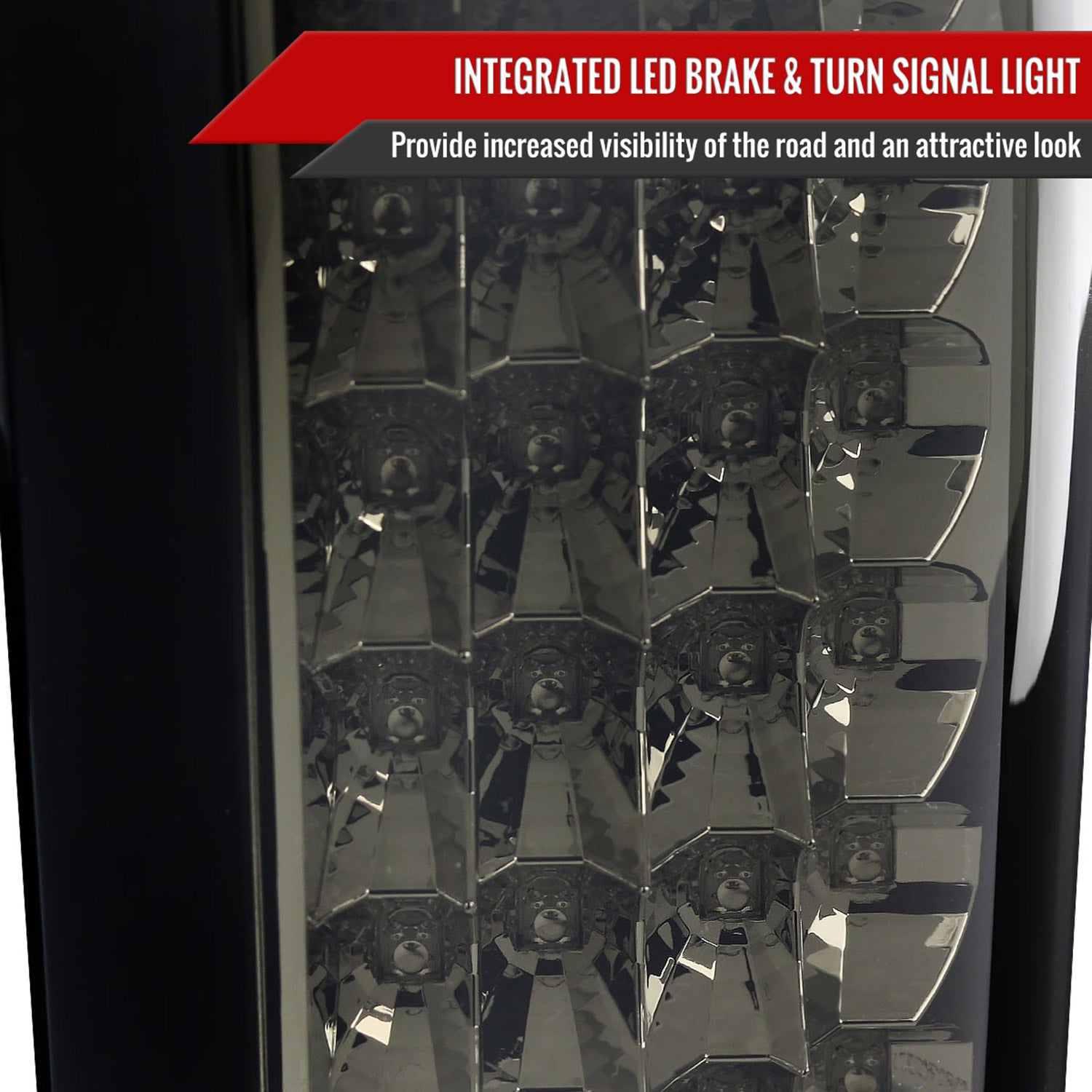 2007-2014 Chevrolet Silverado LED Tail Lights Chrome Housing/Smoke Lens