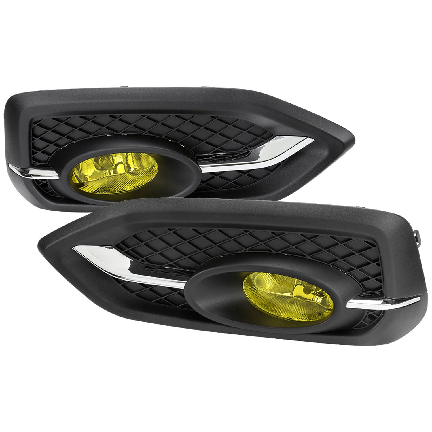 2014-2015 Honda Civic Coupe H11 Fog Lights Kit Chrome Housing/Yellow Lens