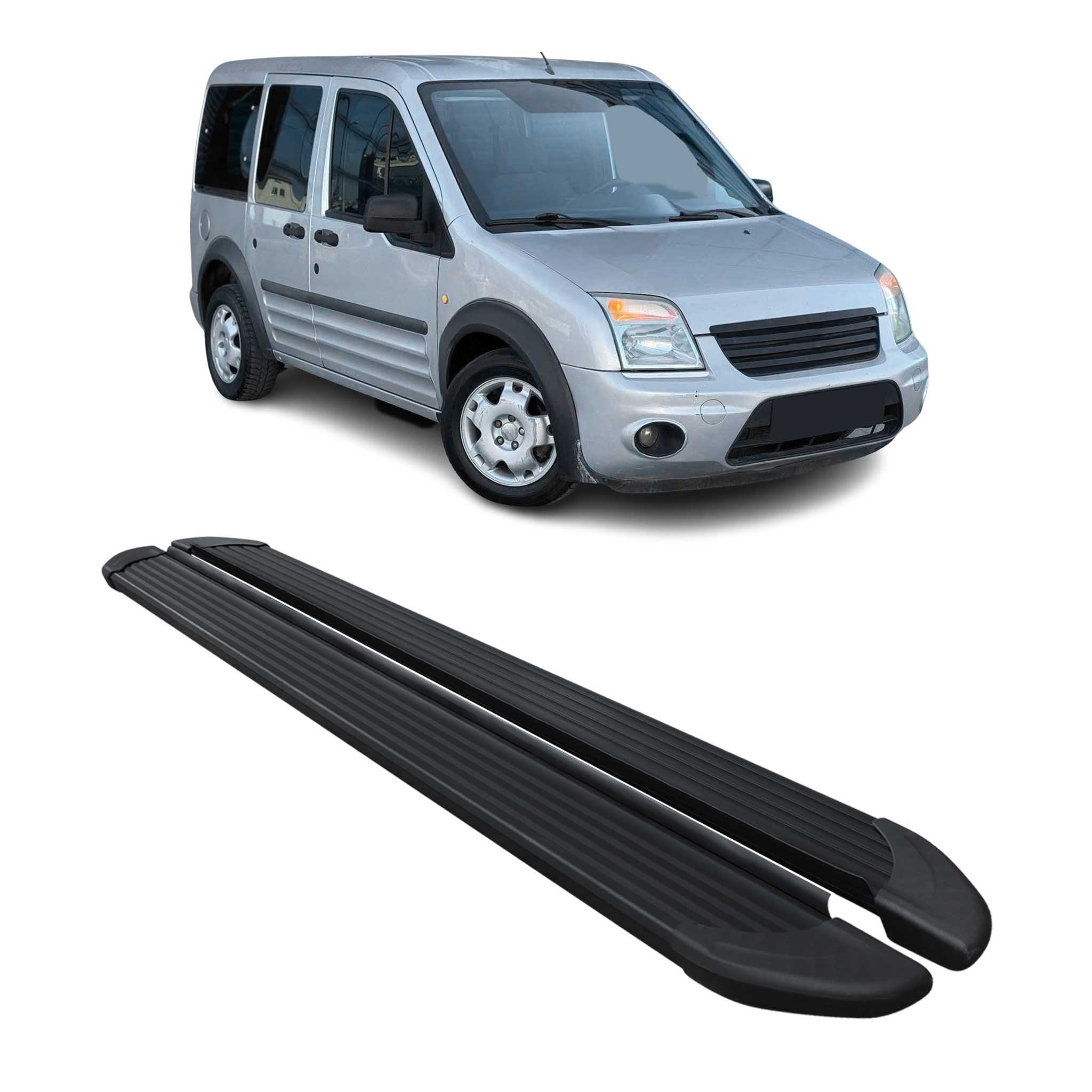 2010-2013 Ford Transit Connect Short Running Boards Side Steps Black
