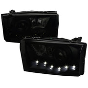 1999-2004 Ford F-250/350/450/550/Excursion Projector Headlights SMD LED Black