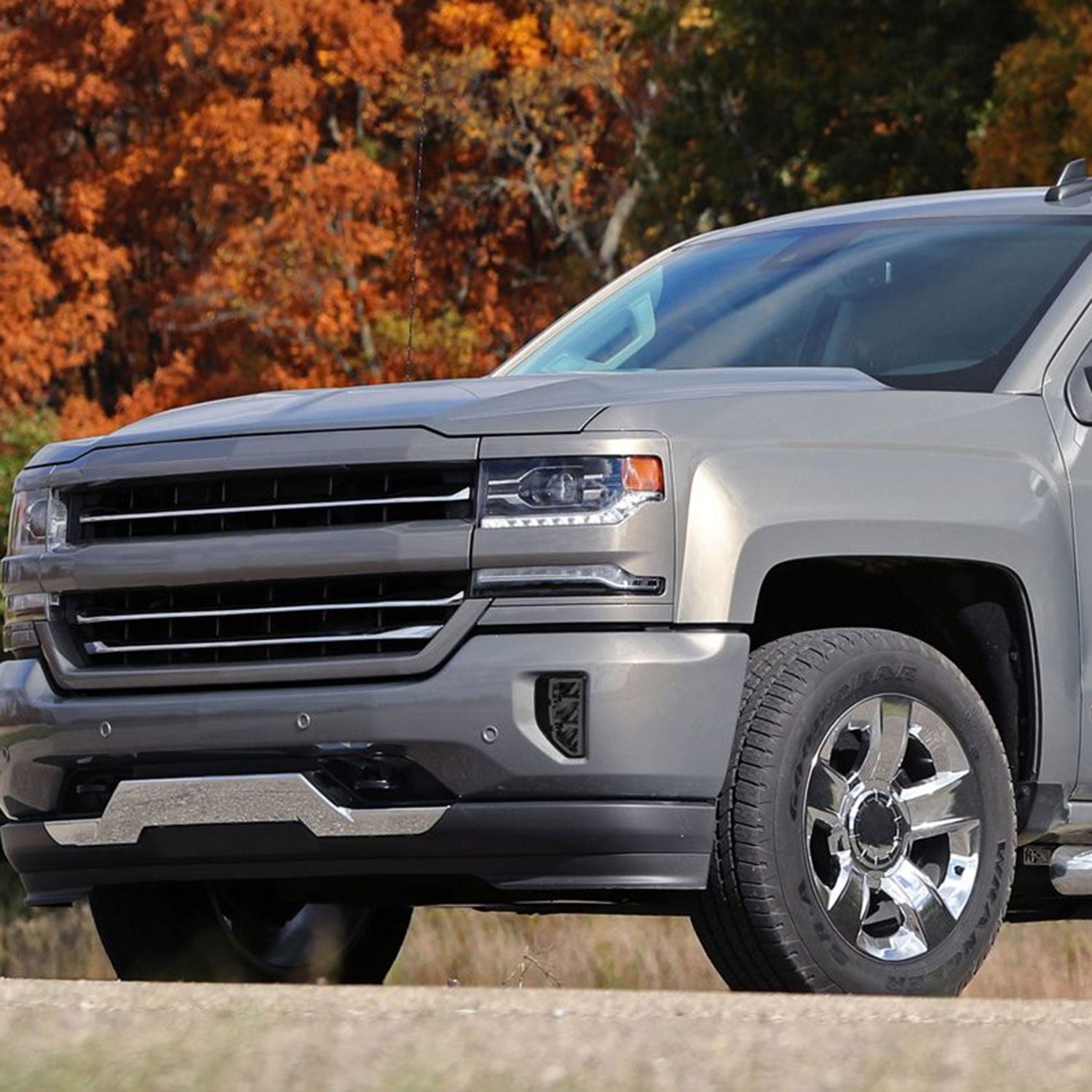 2016-2018 Chevy Silverado 1500 LED Fog Lights Kit Chrome Housing/Smoke Lens