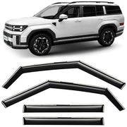 Clim Art Wind Deflectors for Hyundai Santa Fe 2024-2026 In-channel Dark Smoke 4x