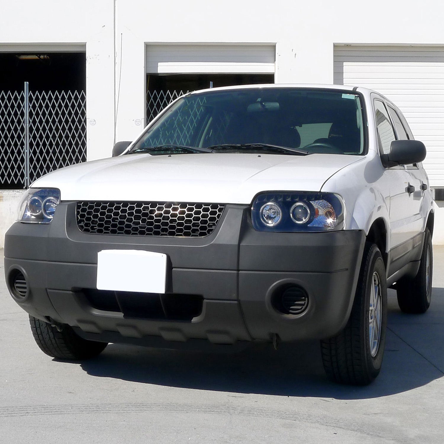 2005-2007 Ford Escape Dual Halo Projector Headlights SMD LED Light Strip Black