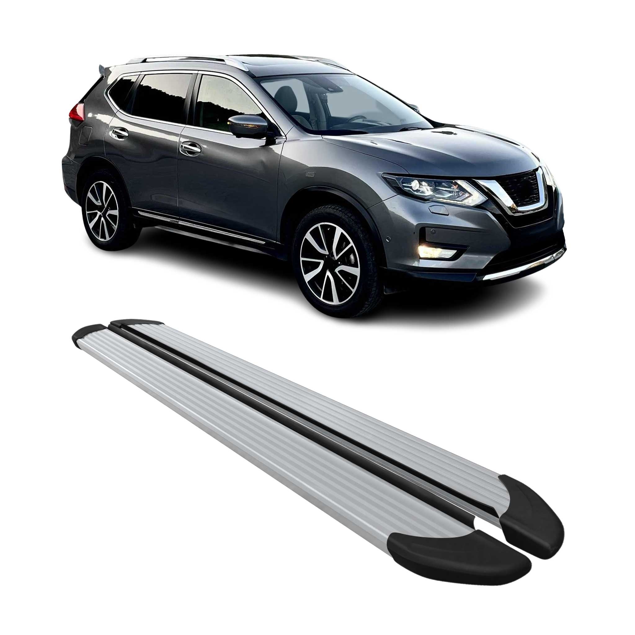2014-2020 Nissan Rogue Running Boards Side Steps Silver