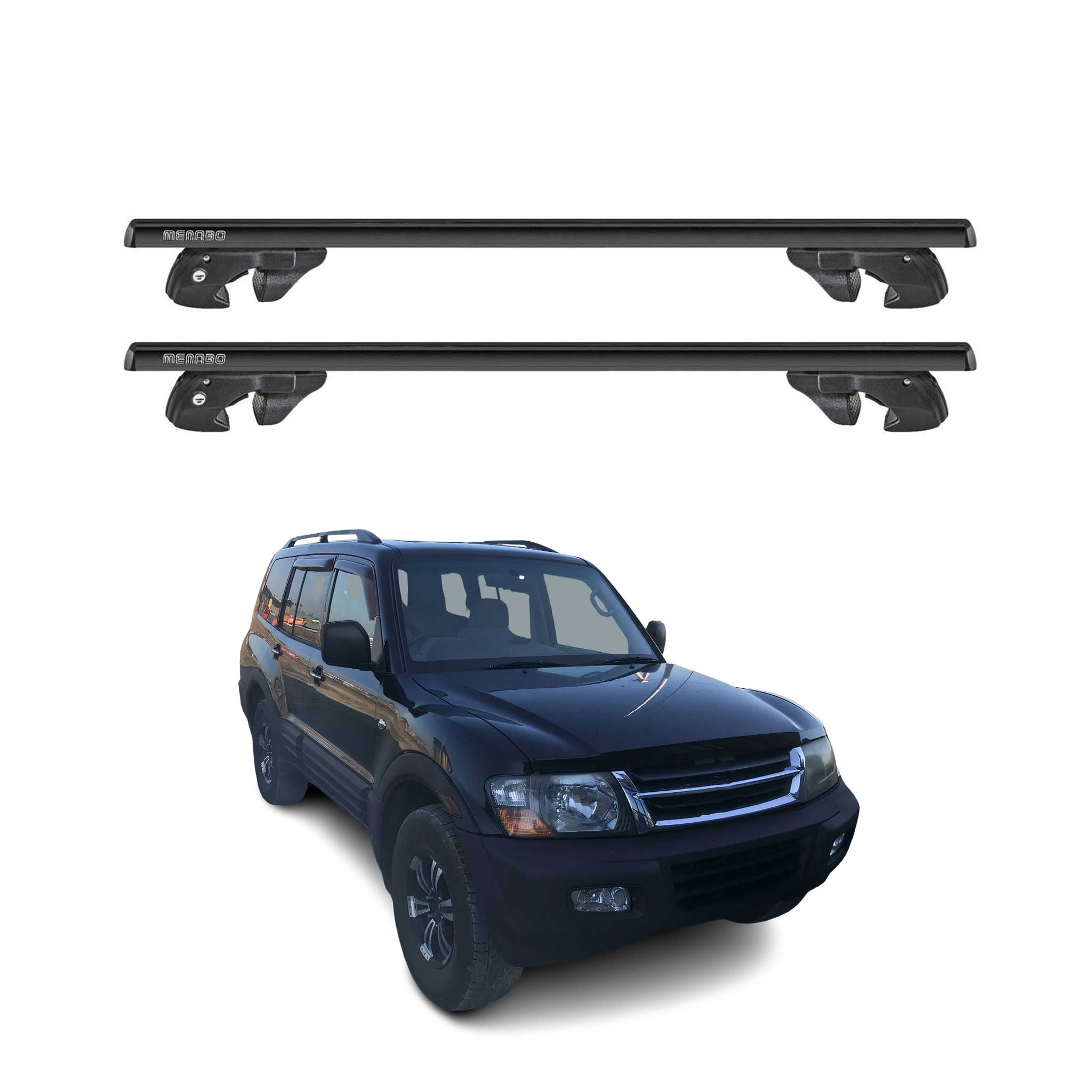 1999-2006 Mitsubishi Montero Roof Rack Cross Bars Black