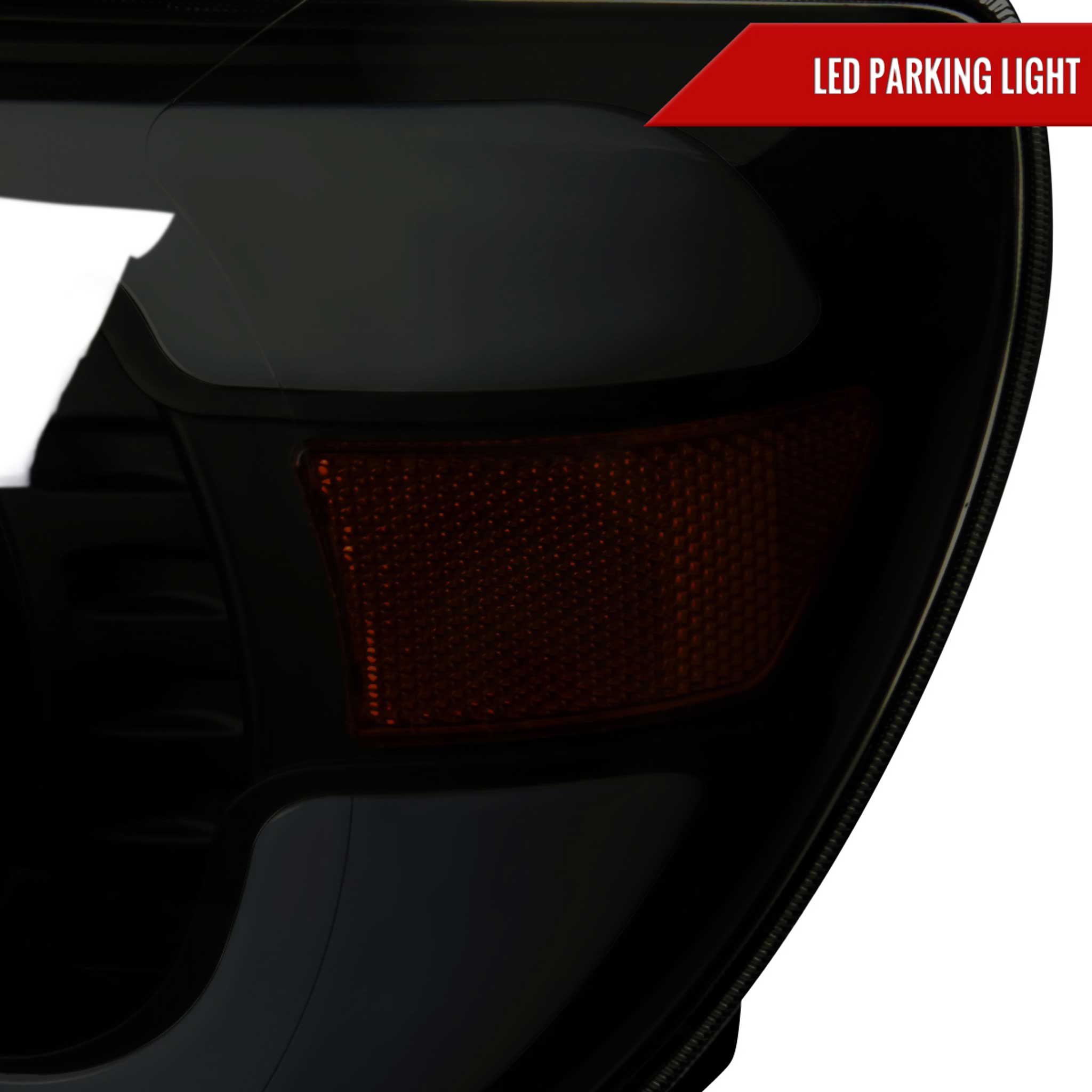 For Toyota Tacoma 2005-2011 LED Bar Projector Headlights Chrome Housing Smoked Lens
