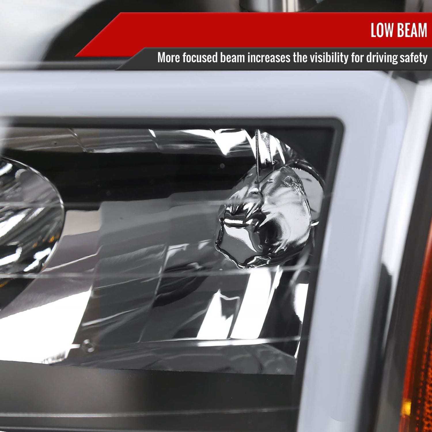 2004-2015 Nissan Titan / 2004-2007 Armada LED Bar Factory Headlights Matt Black