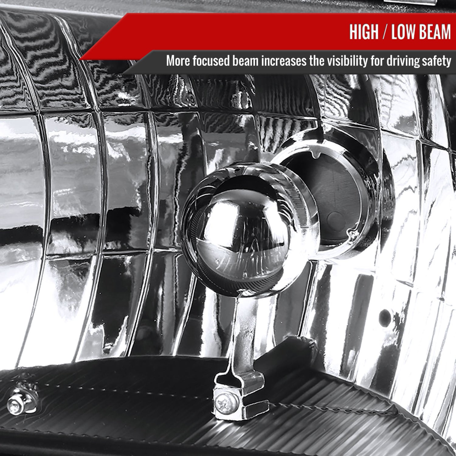 1991-1996 Chevy Caprice / Impala Factory Headlights Corner Signal Black