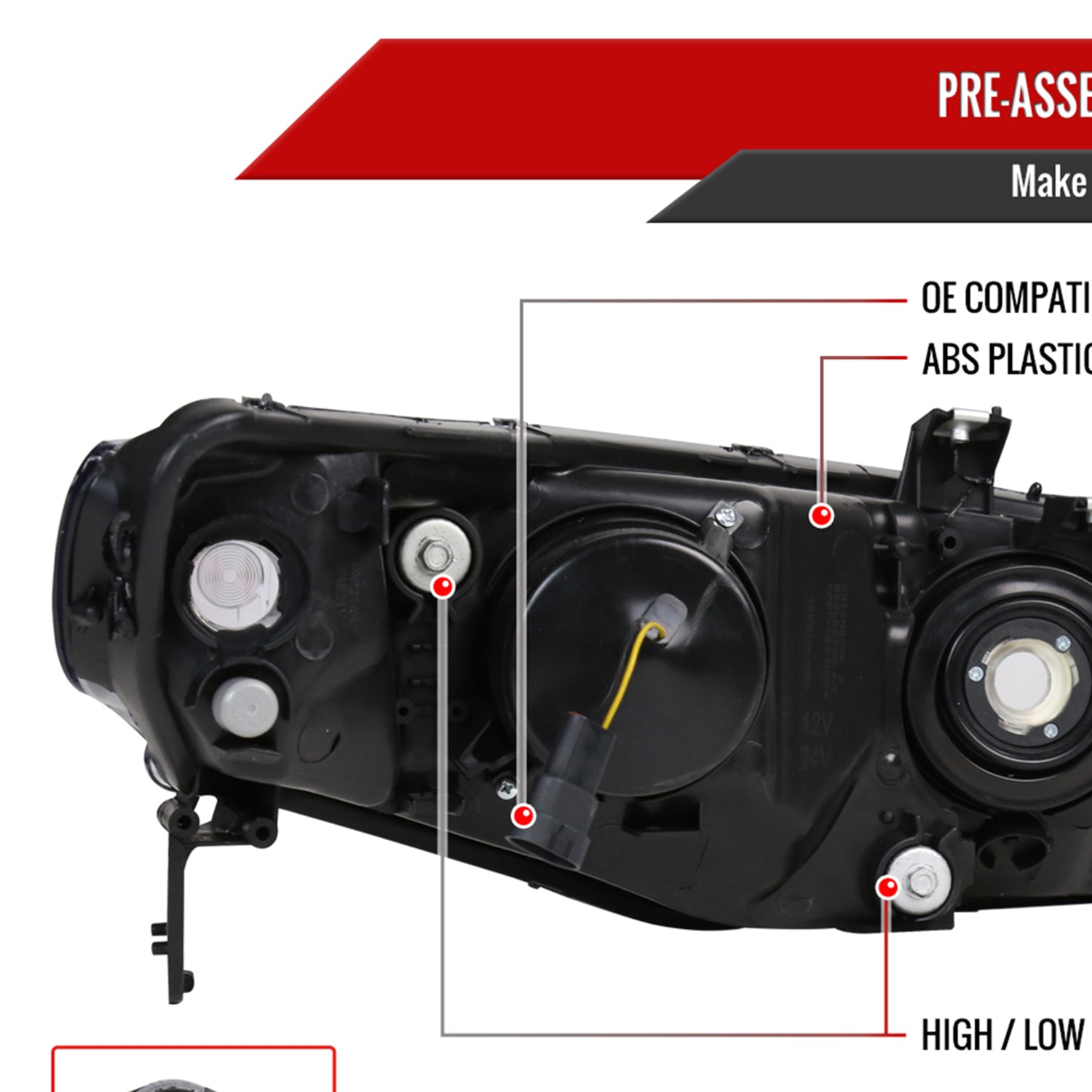 2006-2011 Honda Civic Sedan Retro Style Projector Headlights Matte Black/Clear