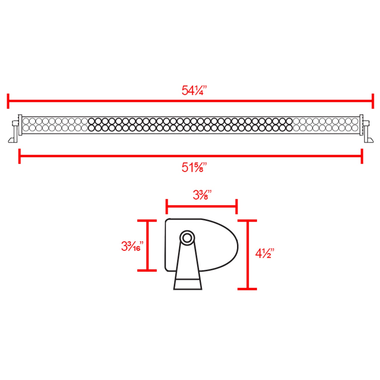 Universal Off Road 6000K 300W 100-LED Fog Light Lamp Bar Aluminum Housing