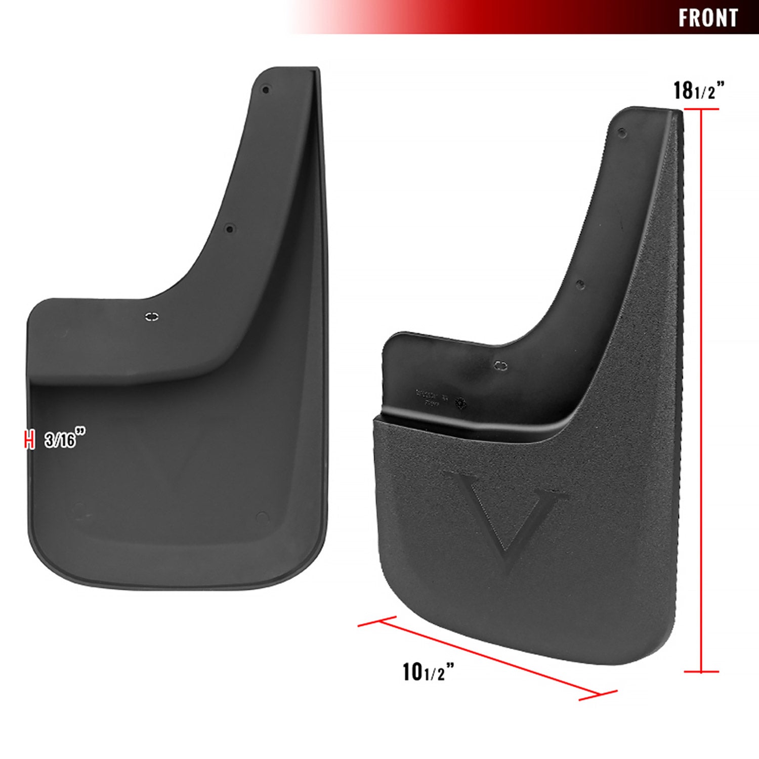 2014-2018 GMC Sierra 1500/2500/3500HD Mud Flap Splash Guards Single Rear Wheel