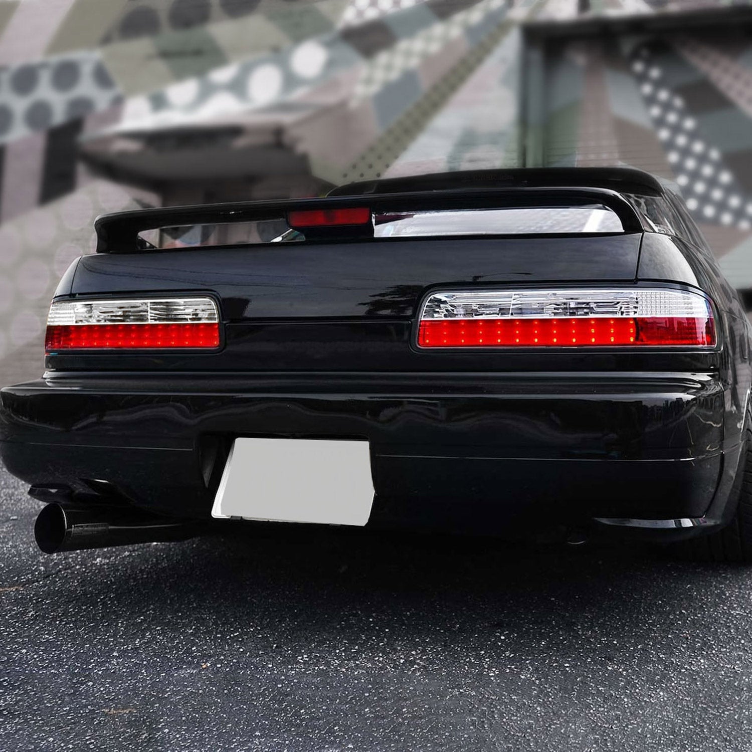 1989-1994 Nissan 240SX S13 Coupe LED Tail Lights Chrome Housing/Clear Lens