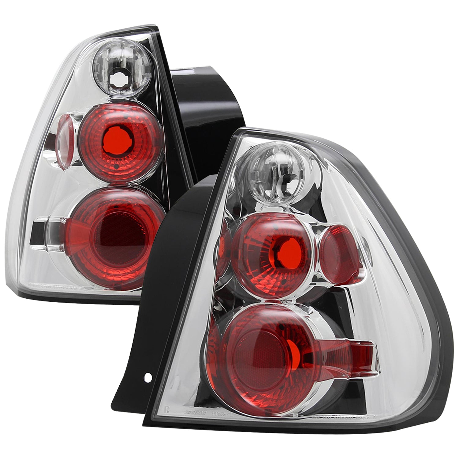 2004-2007 Chevrolet Malibu Tail Lights Chrome Housing/Clear Lens
