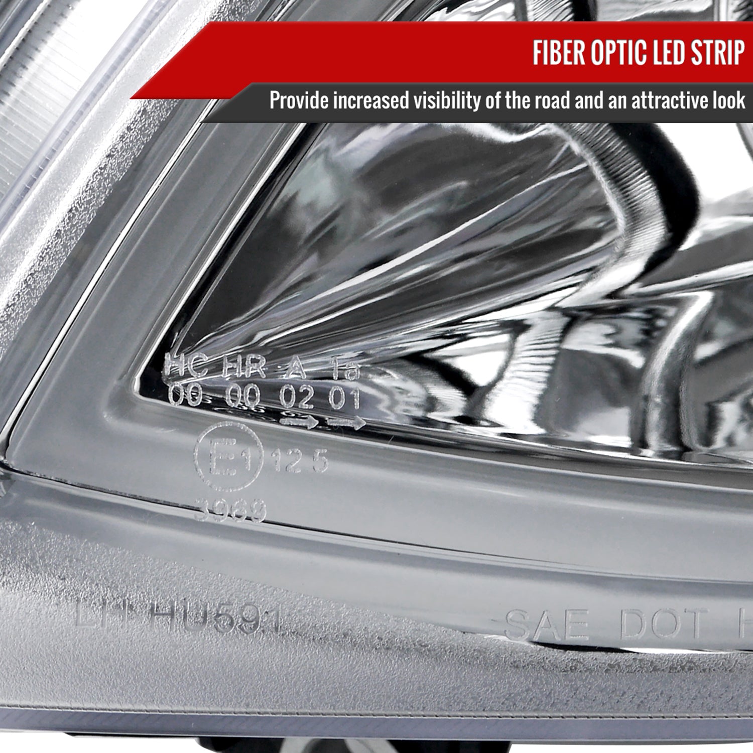 2008-2009 Pontiac G8 LED Bar Projector Headlights Chrome Housing/Clear Lens