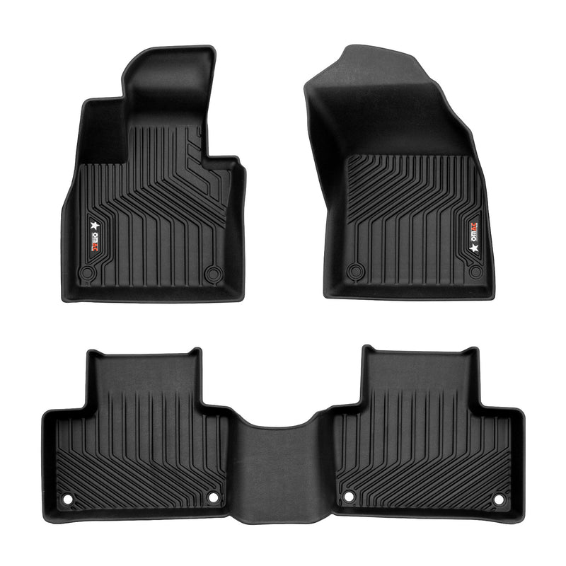 2016-2025 Volvo XC90 Premium Floor Mats Liners First and Second Row Set Black